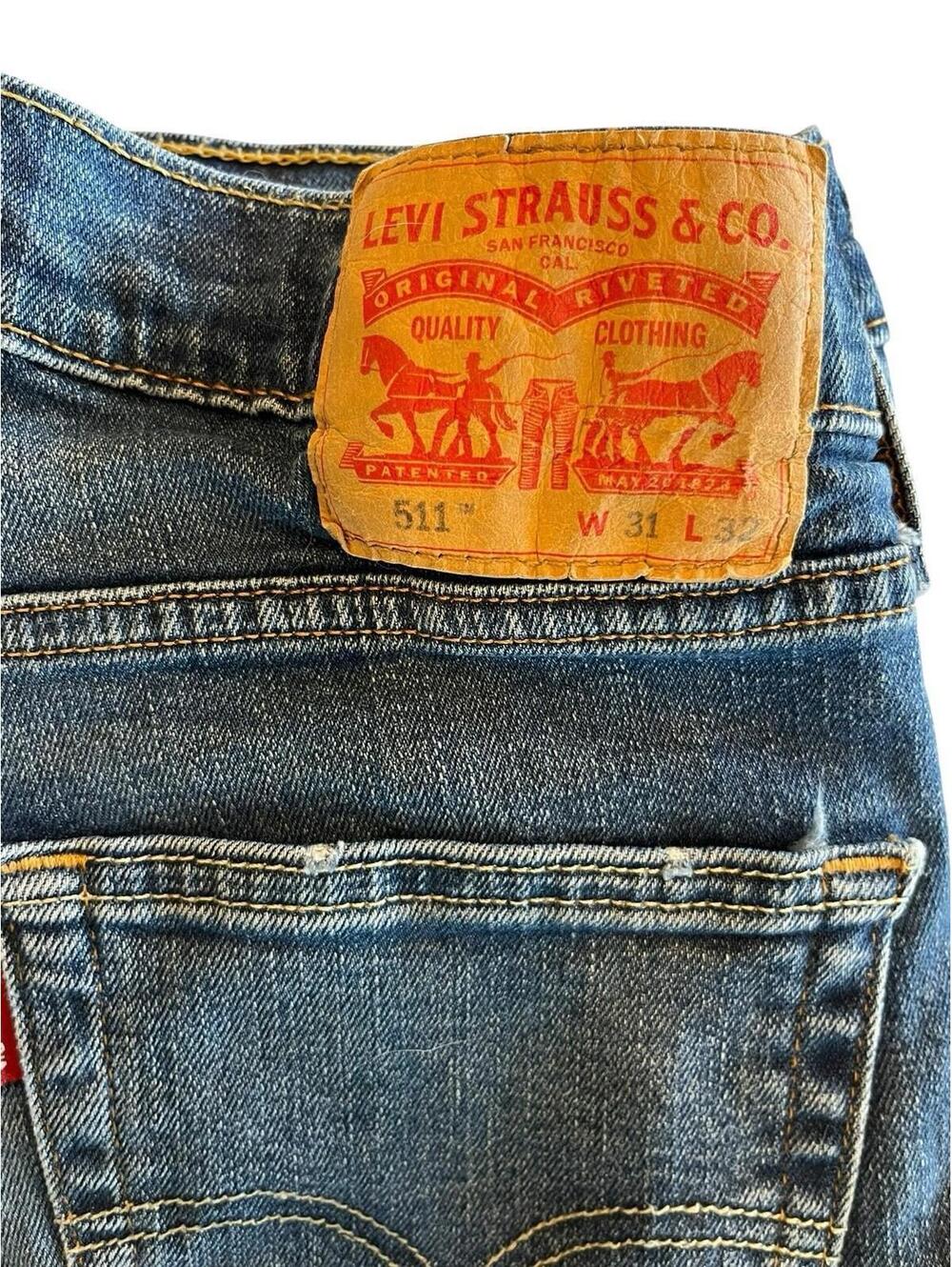 Levi's Strauss 511 Slim Fit Fit Men Jeans Tag Sz 31x32 Blue